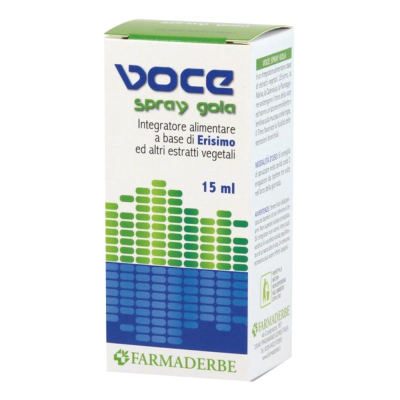 Farmaderbe Voce Spray Gola Integratore Alimentare 15ml Farmaderbe Voce Spray Gola Integratore Alimentare 15ml
