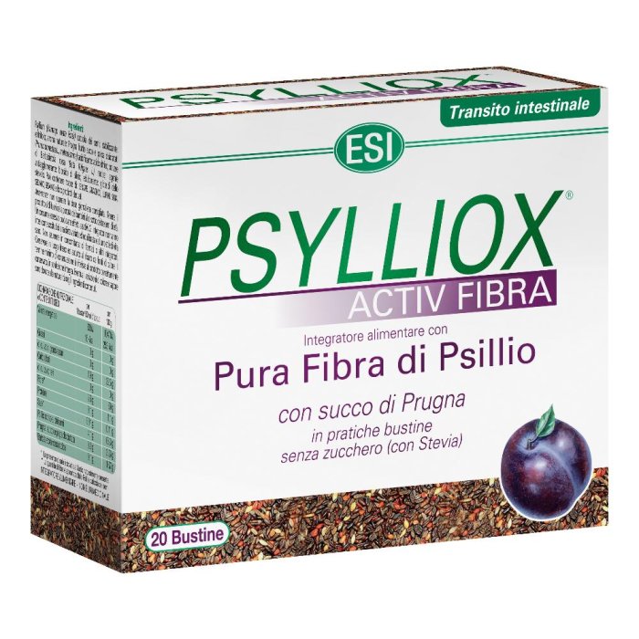 Esi Benessere Intestinale Psylliox Activ Fibra Psillio e Prugna 20 Buste Esi Benessere Intestinale Psylliox Activ Fibra Psillio e Prugna 20 Buste