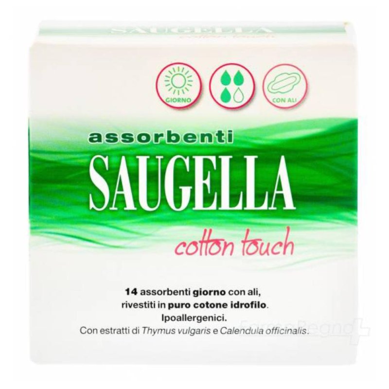Saugella Cotton Touch 14 Assorbenti Giorno con Ali in Puro Cotone Saugella Cotton Touch 14 Assorbenti Giorno con Ali in Puro Cotone