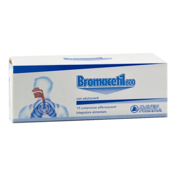 Maven Pharma Bromacetil 600 Integratore Alimentare 15 Compresse Effervescenti