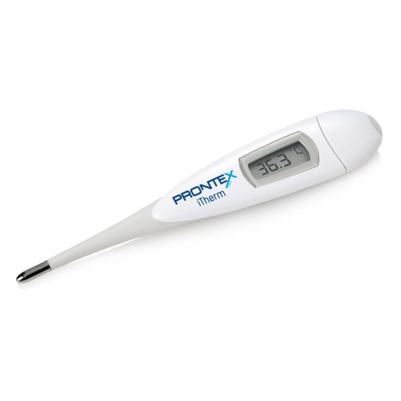 Prontex Itherm Safety Termometro Digitale Clinico Rapido con Punta Flessibile e Allarme Febbre per Uso Orale Ascellare Rettale