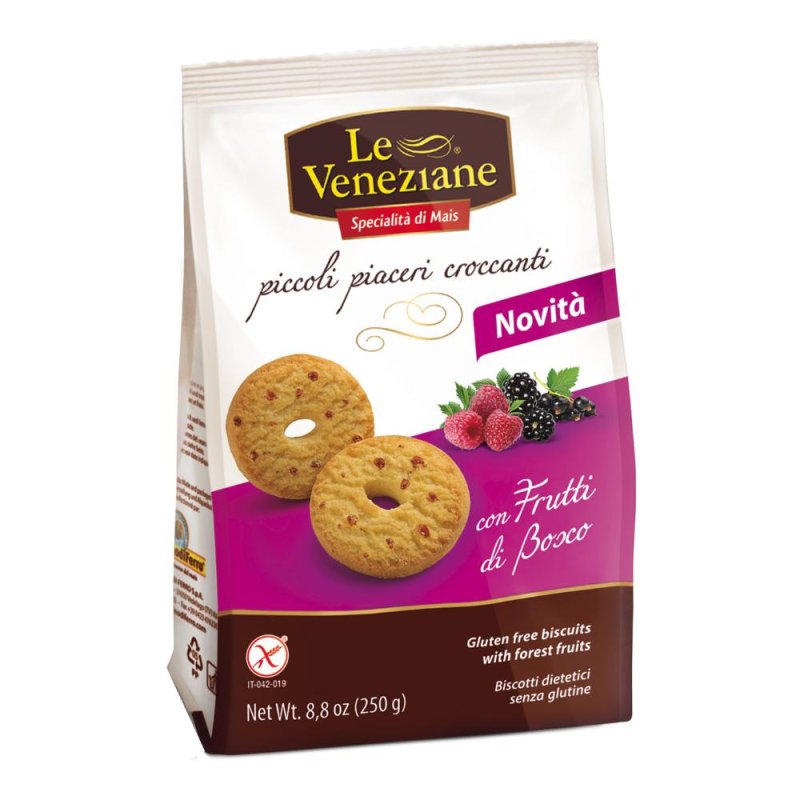 Le Veneziane Biscotti Piccoli Piaceri Croccanti Con Frutti Di Bosco 250 g Le Veneziane Biscotti Piccoli Piaceri Croccanti Con Frutti Di Bosco 250 g