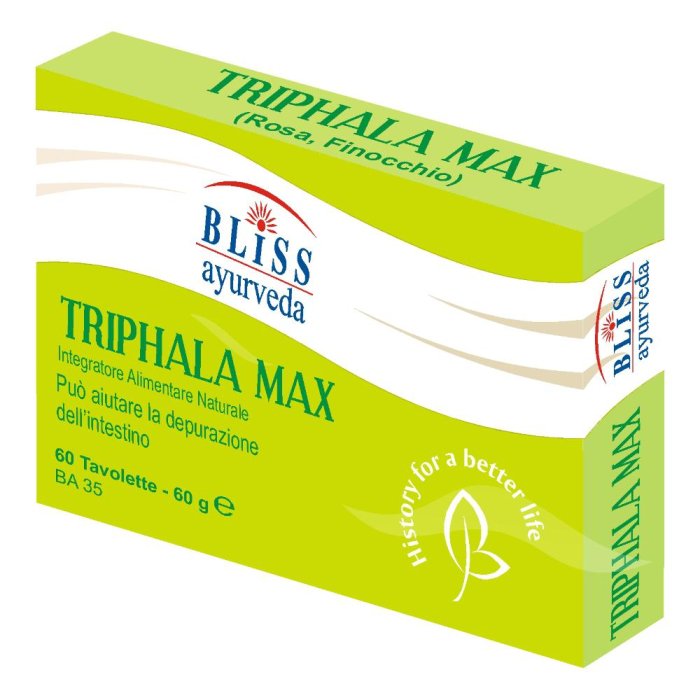 Tripahala Max 60 Compresse - Integratore Ayurvedico per la Regolarit&agrave; del Transito Intestinale