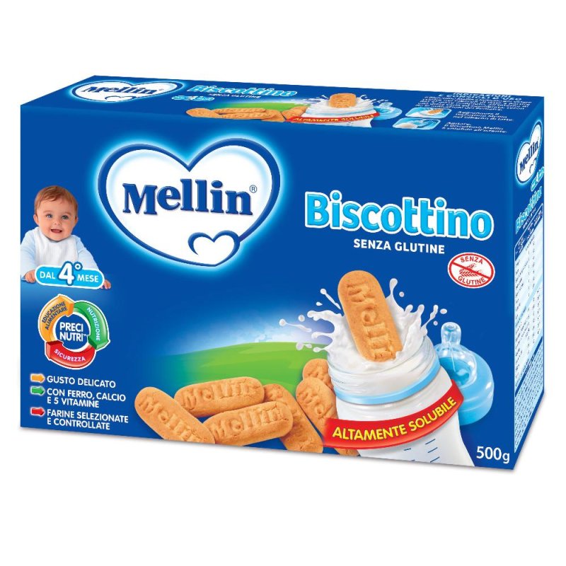 Mellin Biscottino Senza Glutine dal 6 ° mese 500g Mellin Biscottino Senza Glutine dal 6 ° mese 500g