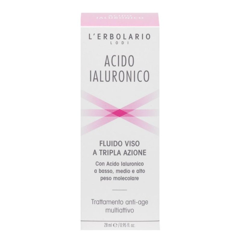 Fluido acido ialuronico tripla azione 28 ml - siero viso idratante rimpolpante antirughe