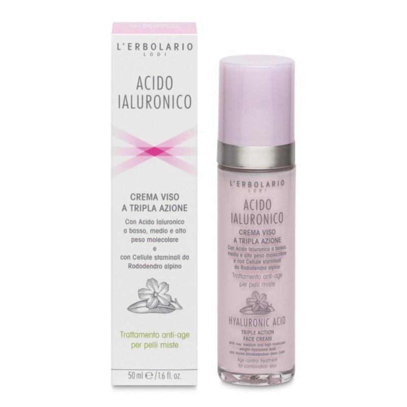 Crema Viso all&rsquo;Acido Ialuronico per Pelli Miste Idratante Leggera e Antiet&agrave;