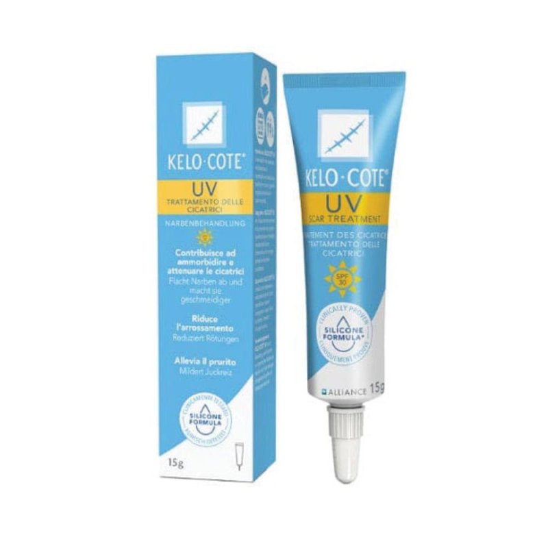 Kelo Cote Gel per Cicatrici con Protezione Solare Fattore 30 15 g | Trattamento Cicatrici da Chirurgia Ustioni e Traumi Kelo Cote Gel per Cicatrici con Protezione Solare Fattore 30 15 g | Trattamento Cicatrici da Chirurgia Ustioni e Traumi