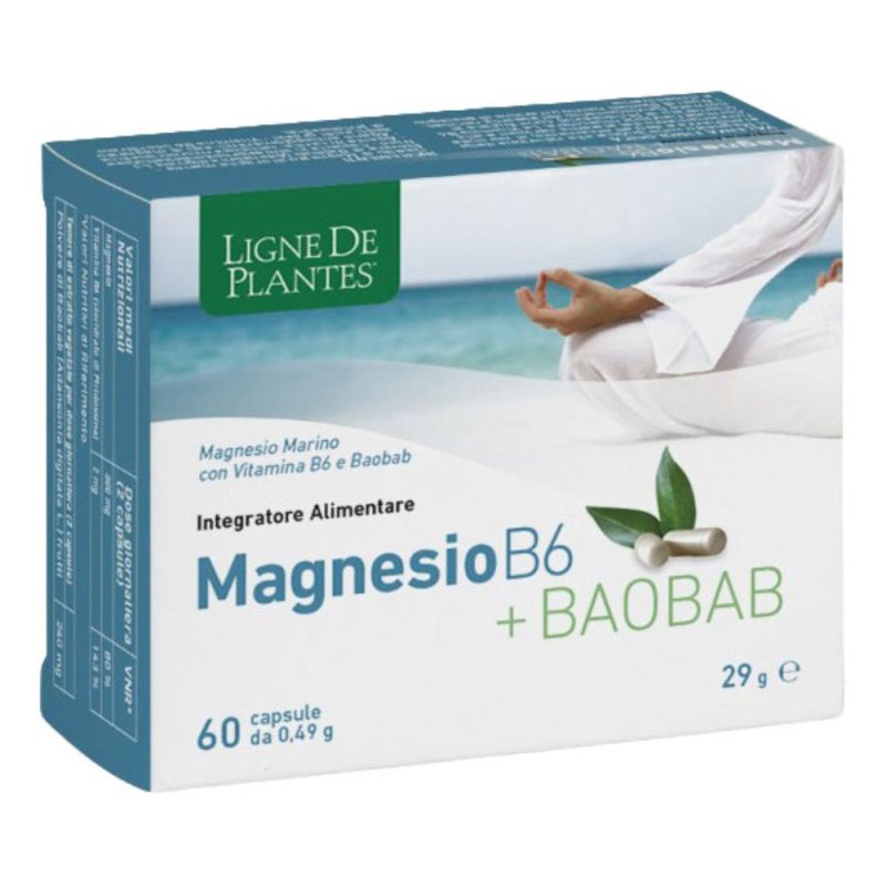 Integratore Magnesio Baobab e Vitamina B6 NSE &ndash; 60 Capsule per Energia, Stanchezza e Benessere Muscolare