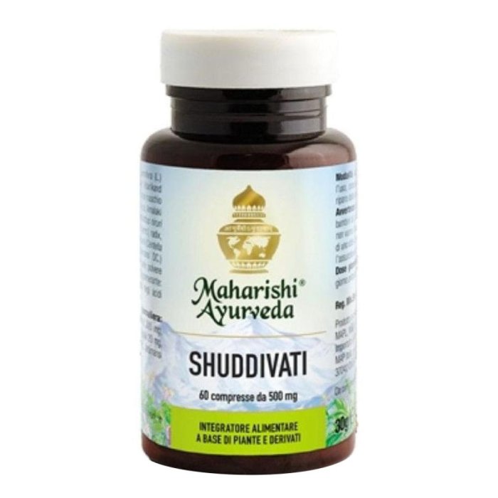 Shuddivati - Integratore Alimentare Ayurvedico per la Funzione Digestiva e la Regolarit&agrave; Intestinale - 60 Compresse da 500 mg