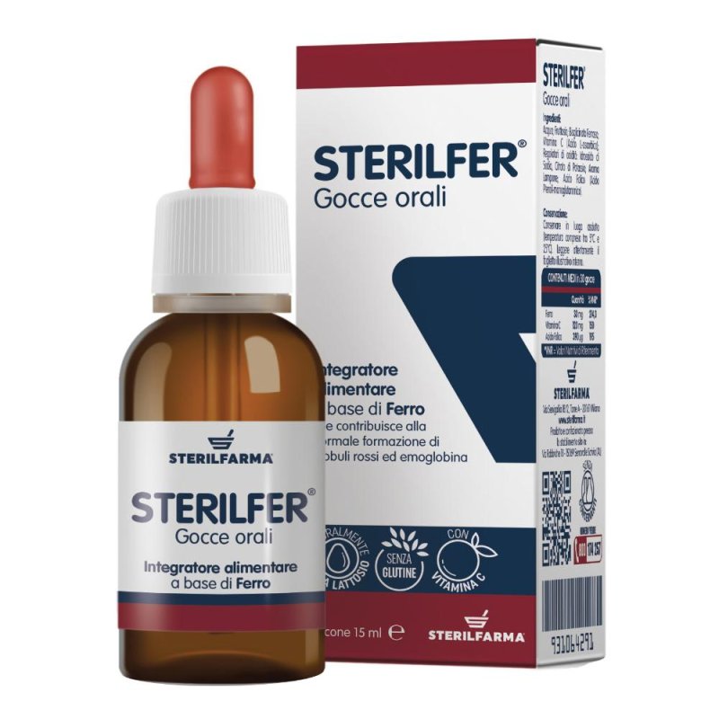 Sterilfer Gocce Integratore Alimentare di Ferro 15 ml Sterilfer Gocce Integratore Alimentare di Ferro 15 ml