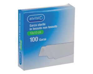 Alvita Garza Sterile in Tessuto Non Tessuto - 10 x 10 cm, Confezione da 100 Pezzi