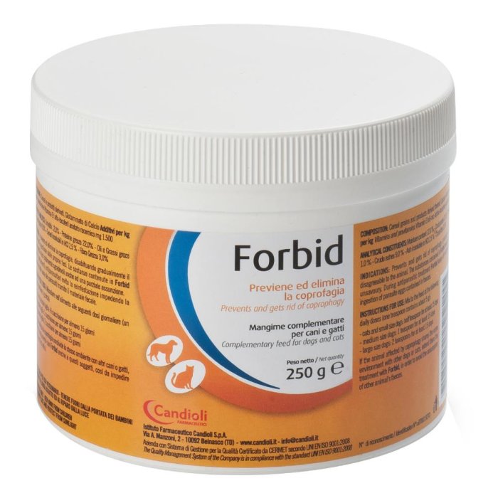 Candioli Animali Domestici Forbid Cani e Gatti Coprofagia Polvere 250 g Candioli Animali Domestici Forbid Cani e Gatti Coprofagia Polvere 250 g