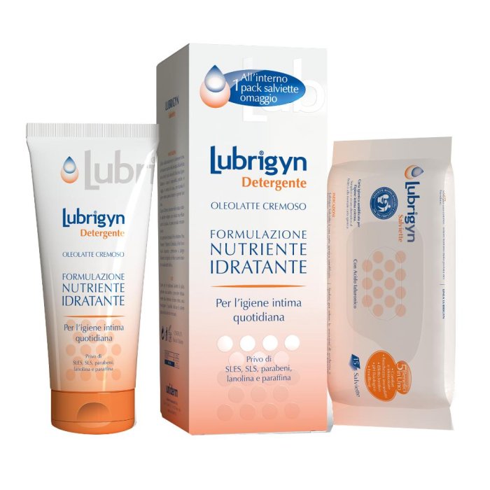 Uniderm Lubrigyn Cofanetto Detergente 200 ml + Salviette Intime