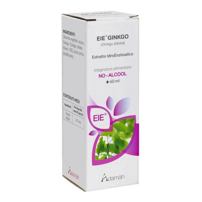 Adamah EIE Ginkgo estratto integrale di erbe in gocce 60 millilitri integratore naturale Adamah EIE Ginkgo estratto integrale di erbe in gocce 60 millilitri integratore naturale