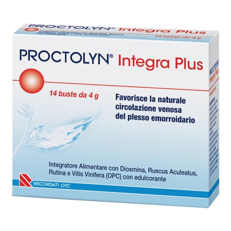 Recordati Microcircolo Proctolyn Integra Plus Integratore 14 Buste Recordati Microcircolo Proctolyn Integra Plus Integratore 14 Buste