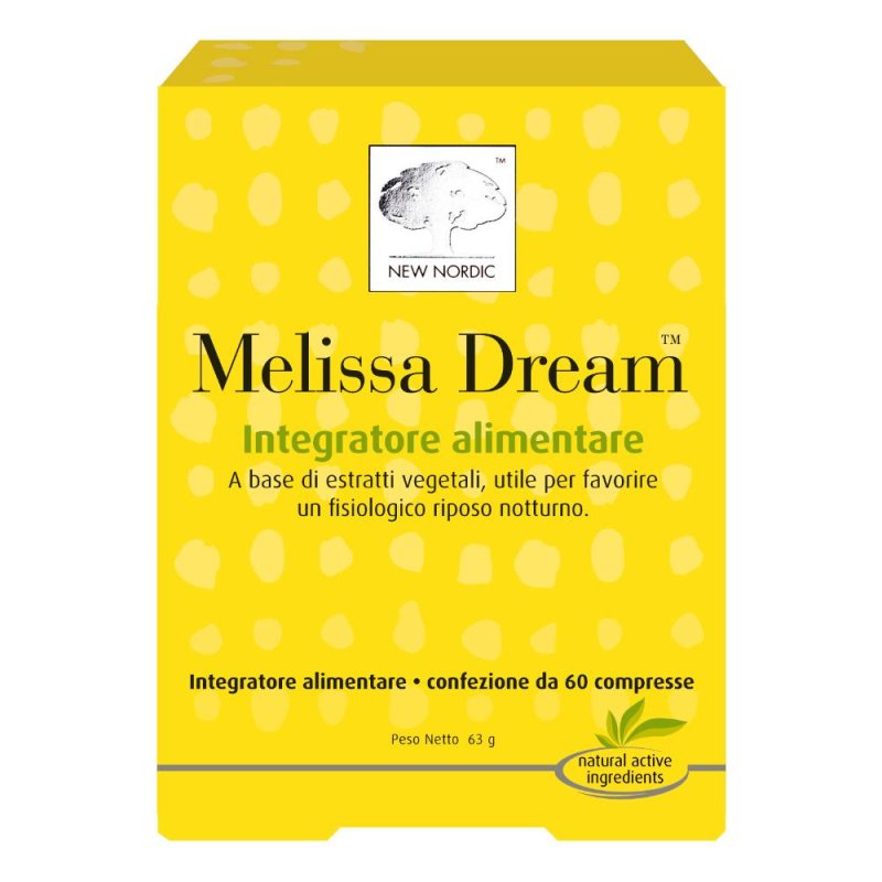 Melissa Dream 60 compresse integratore rilassante per sonno e benessere mentale Melissa Dream 60 compresse integratore rilassante per sonno e benessere mentale