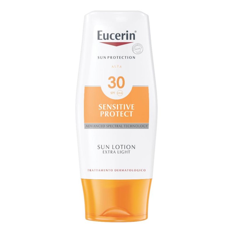 Eucerin  Solare Pelli Sensibili SPF30 Lozione Protettiva ExtraLeggera 150ml