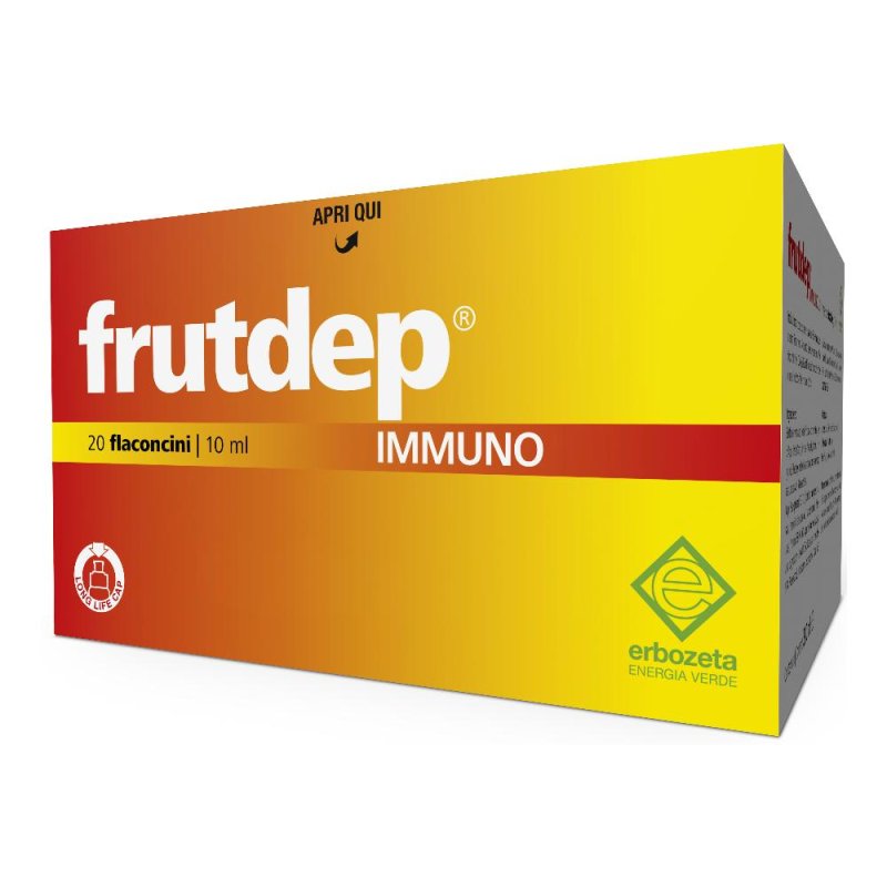 Frutdep Immuno Integratore per difese immunitarie 20 flaconcini da 10 ml Frutdep Immuno Integratore per difese immunitarie 20 flaconcini da 10 ml
