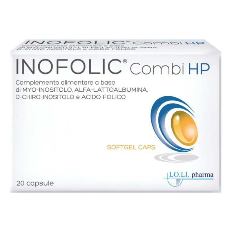 LO.LI. Pharma Inofolic Combi Integratore Alimentare di Acido Folico 20 capsule LO.LI. Pharma Inofolic Combi Integratore Alimentare di Acido Folico 20 capsule