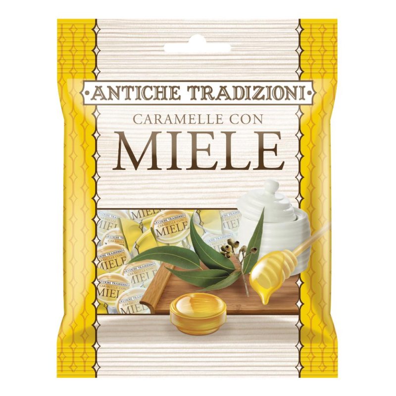 Antiche Tradizioni Caramelle al Miele 60 g – Caramelle Artigianali al Miele Italiano Antiche Tradizioni Caramelle al Miele 60 g – Caramelle Artigianali al Miele Italiano