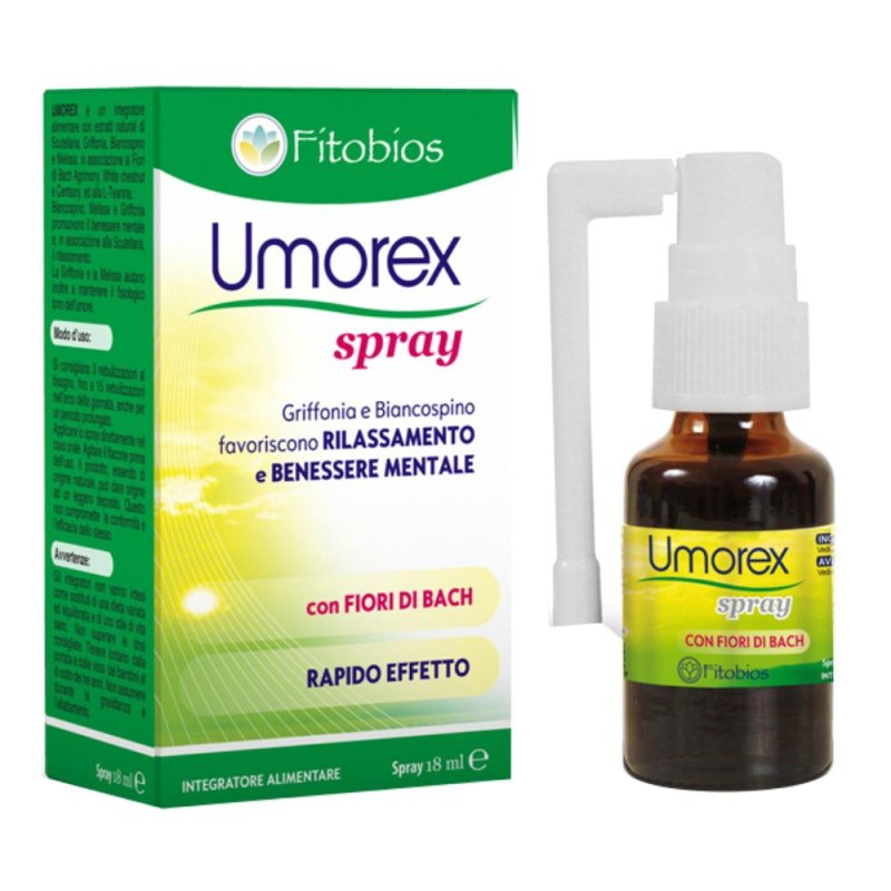 Fitobios Umorex Spray Integratore Alimentare 18 ml Fitobios Umorex Spray Integratore Alimentare 18 ml