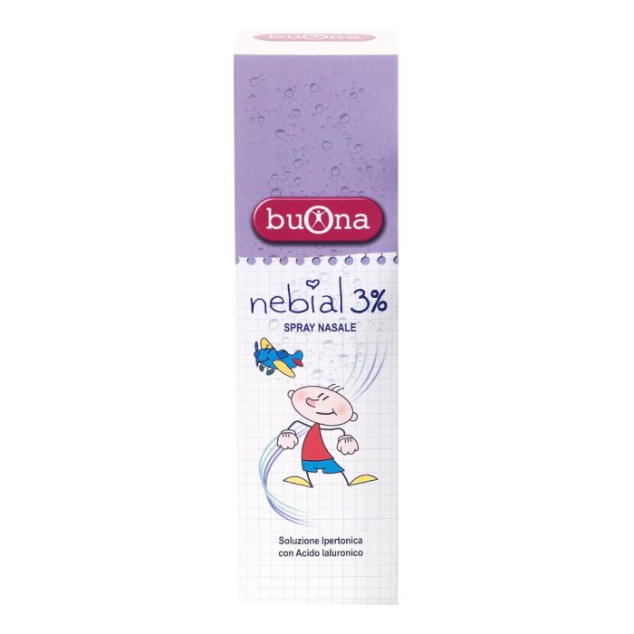 Buona Nebial 3% Spray Nasale - Soluzione Salina Ipertonica 100ml Buona Nebial 3% Spray Nasale - Soluzione Salina Ipertonica 100ml