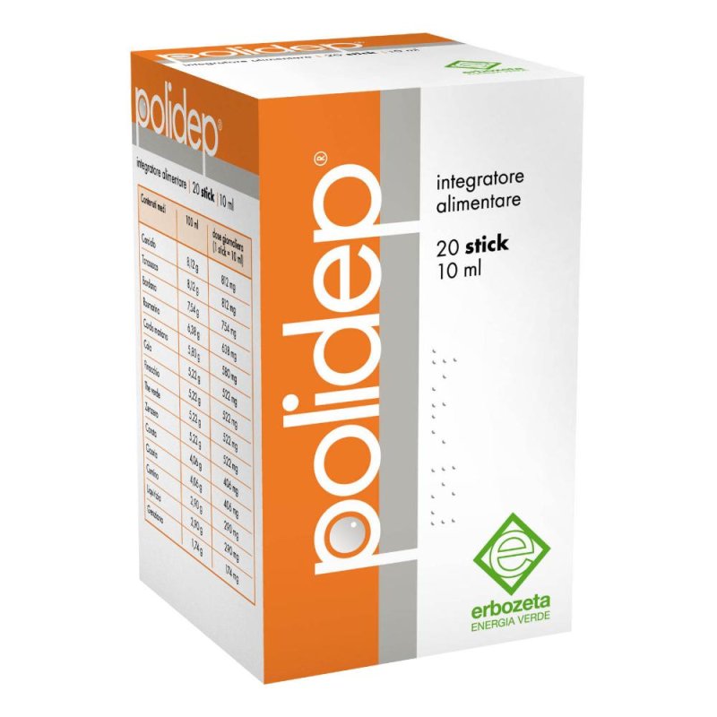 Polidep integratore alimentare funzioni depurative 20 stick