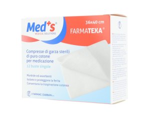 Farmac-zabban Garza Compressa Meds 12/8 36x40cm 12 Pezzi
