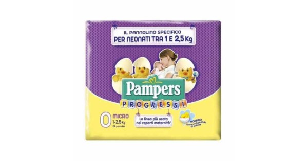 Pampers Progressi Pannolini Per Neonati Taglia 0 Micro 24 pezzi 1