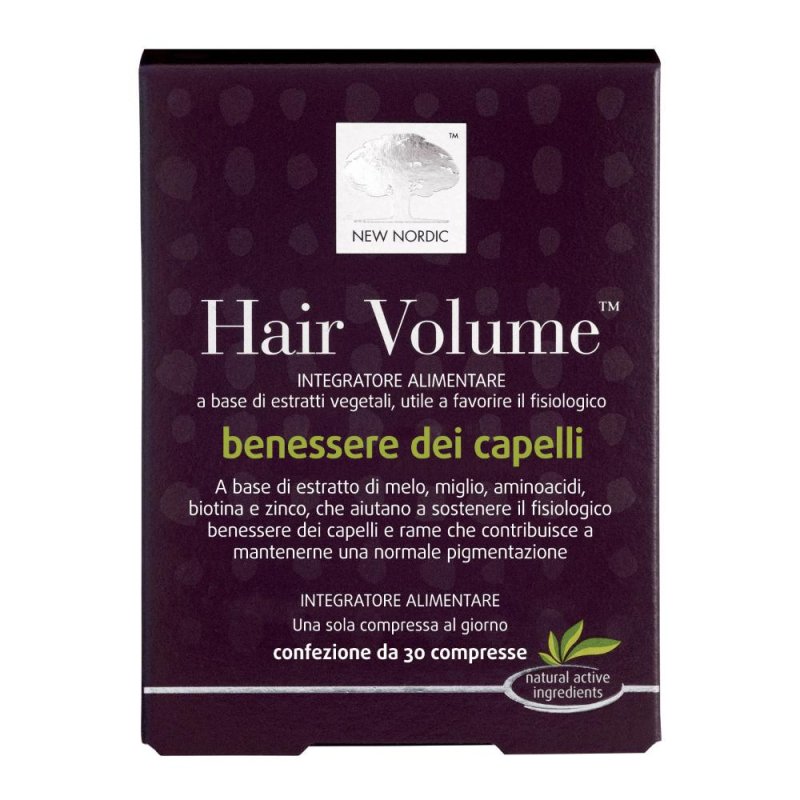 New Nordic Hair Volume Integratore per Capelli 30 Compresse – Supporto al Volume, Forza e Crescita dei Capelli New Nordic Hair Volume Integratore per Capelli 30 Compresse – Supporto al Volume, Forza e Crescita dei Capelli