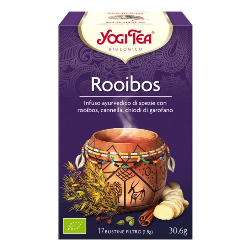 Yogi Tea Rooibos Bio 17 filtri tisana rooibos senza caffeina per relax serale Yogi Tea Rooibos Bio 17 filtri tisana rooibos senza caffeina per relax serale