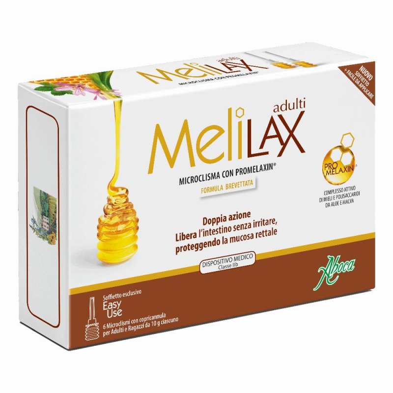 Aboca Melilax Adulti Integratore Alimentare 6 Microclismi Aboca Melilax Adulti Integratore Alimentare 6 Microclismi