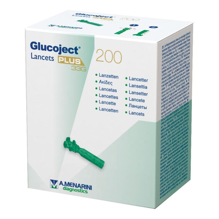 A.menarini Lancette Pungidito Glucojet Plus Gauge 33 200 Pezzi A.menarini Lancette Pungidito Glucojet Plus Gauge 33 200 Pezzi