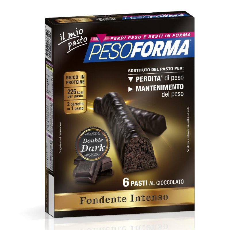 Pesoforma fondente intenso double dark 12 barrette da 31 g Pesoforma fondente intenso double dark 12 barrette da 31 g