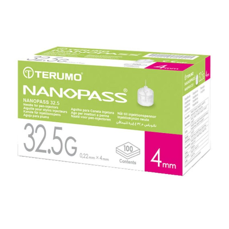 Ago Per Penna Da Insulina Nanopass 32,5 Gauge Lunghezza 4 Mm 100 Pezzi Ago Per Penna Da Insulina Nanopass 32,5 Gauge Lunghezza 4 Mm 100 Pezzi