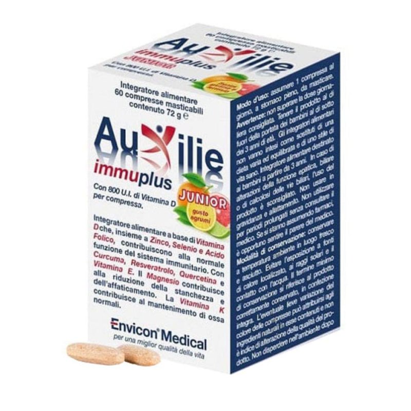 Envicon Auxilie Immuplus Junior Masticabile 30 Compresse Envicon Auxilie Immuplus Junior Masticabile 30 Compresse