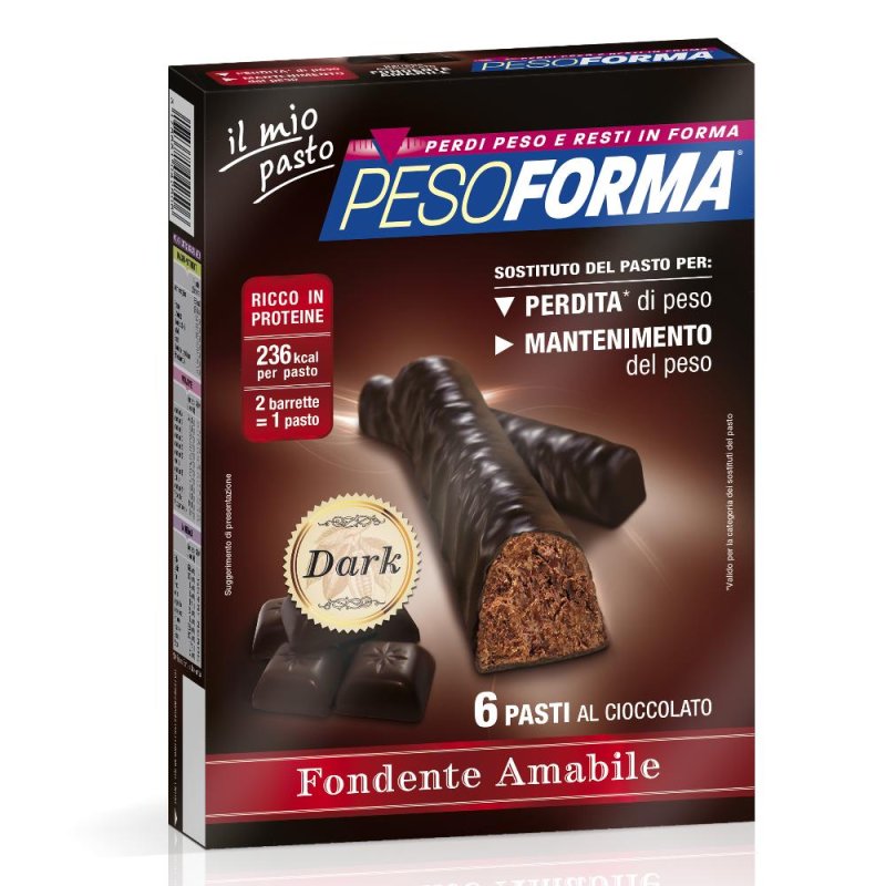 Pesoforma Alimentazione Dietetica 12 Barrette Cioccolato Fondente Amabile Pesoforma Alimentazione Dietetica 12 Barrette Cioccolato Fondente Amabile