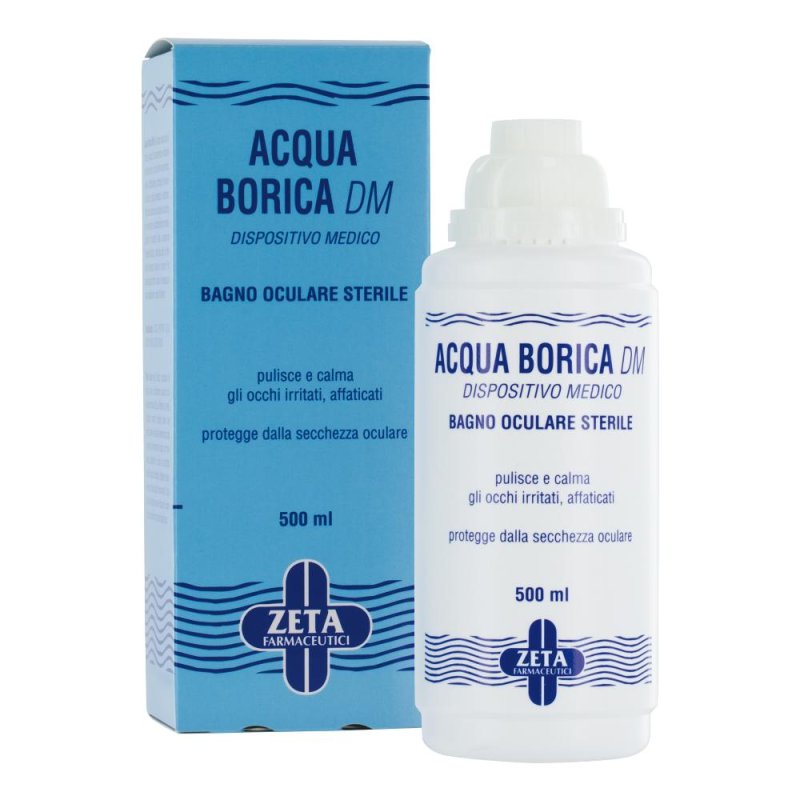 Acqua Borica DM Bagno Oculare Sterile, 500 ml Acqua Borica DM Bagno Oculare Sterile, 500 ml