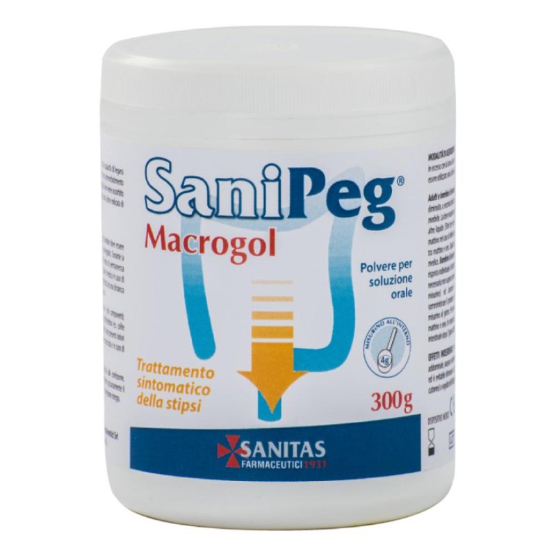 Sanipeg Macrogol Polvere Per Soluzione Orale Barattolo 300 G Sanipeg Macrogol Polvere Per Soluzione Orale Barattolo 300 G