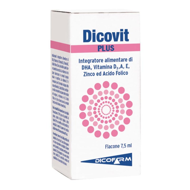 Dicofarm Dicovit Plus Integratore Alimentare Flacone 7,5 ml Dicofarm Dicovit Plus Integratore Alimentare Flacone 7,5 ml