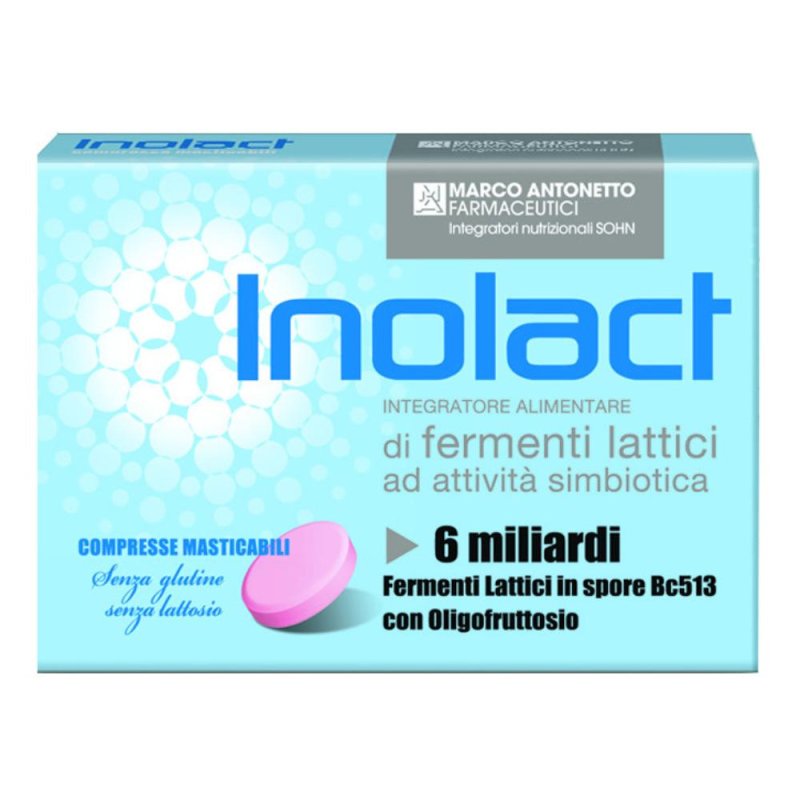 Inolact Integratore Alimentare Di Fermenti Lattici 20 Compresse Masticabili Inolact Integratore Alimentare Di Fermenti Lattici 20 Compresse Masticabili