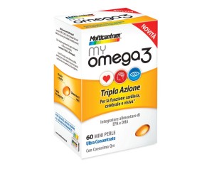 Multicentrum My Omega3 Integratore Alimentare  Colesterolo 60 Mini Perle