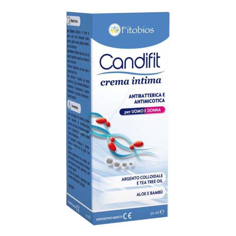 Fitobios Candifit Crema Intima Antibatterica e Antimicotica 30 ml+6 Applicatori