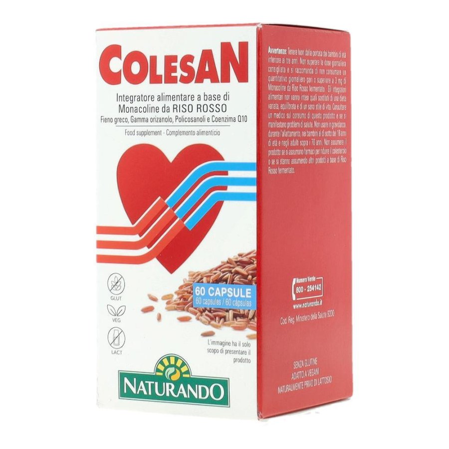 Naturando Colesan Integratore Alimentare 60 Capsule Naturando Colesan Integratore Alimentare 60 Capsule