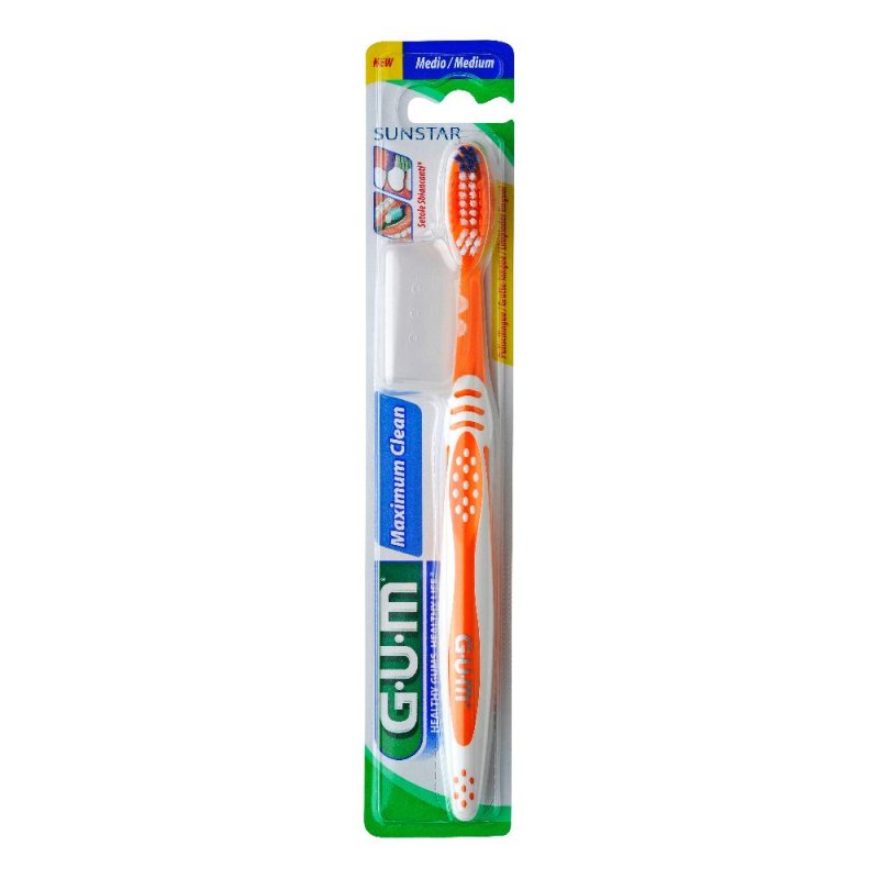 GUM Igiene Dentale Quotidiana Maximum Clean Spazzolino Medio Regular GUM Igiene Dentale Quotidiana Maximum Clean Spazzolino Medio Regular