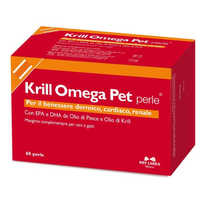 N.B.F. Lanes Animali Domestici Krill Omega Pet Mangime Cani Gatti 60 Perle N.B.F. Lanes Animali Domestici Krill Omega Pet Mangime Cani Gatti 60 Perle