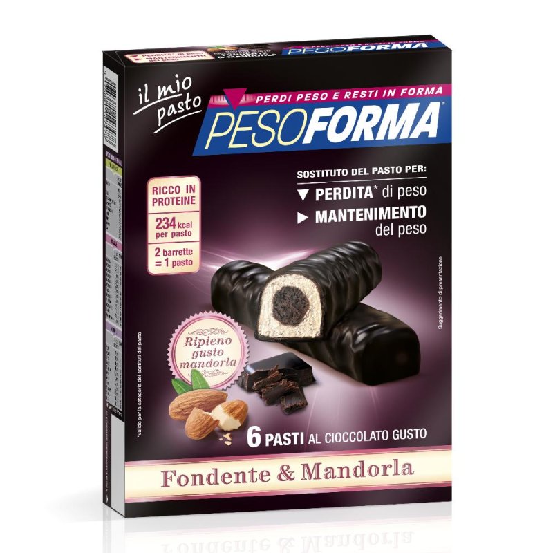 Nutrition & Sante' Italia Pesoforma Barrette Cuore Mandorla 372 G
