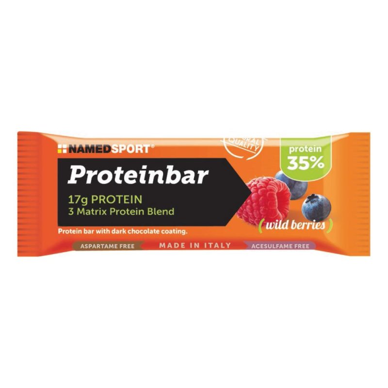 NamedSport Wild Berries Barretta Proteica ai Frutti di Bosco 50 g NamedSport Wild Berries Barretta Proteica ai Frutti di Bosco 50 g