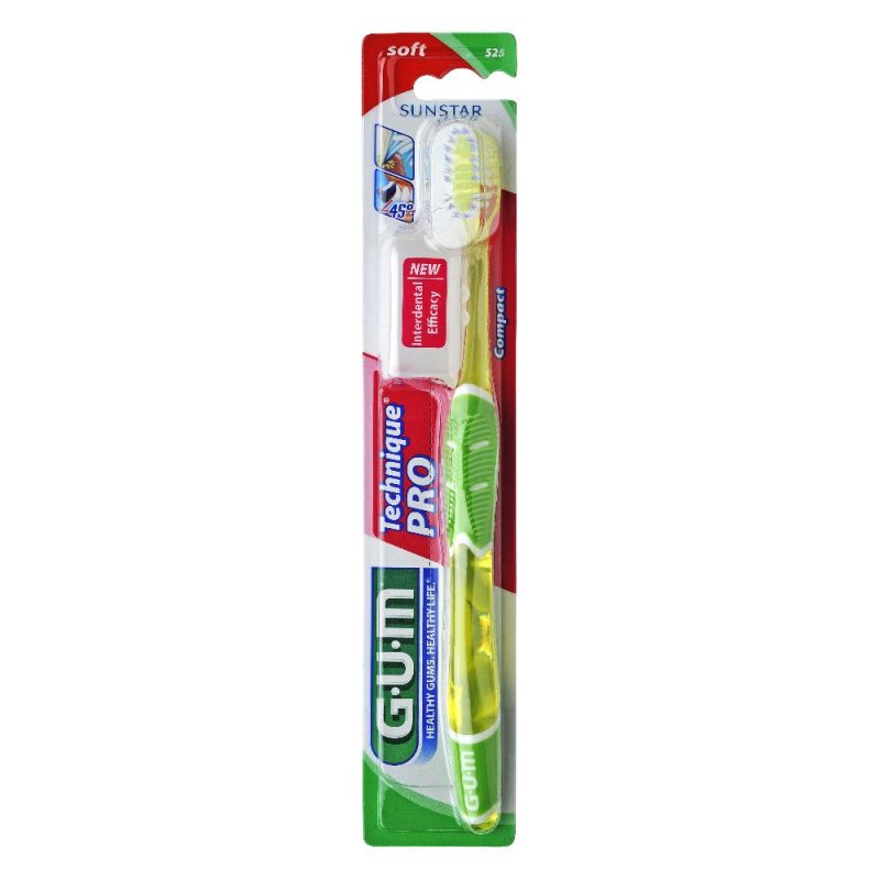GUM Igiene Dentale Quotidiana Technique Pro 525 Spazzolino Morbido Compatt GUM Igiene Dentale Quotidiana Technique Pro 525 Spazzolino Morbido Compatt