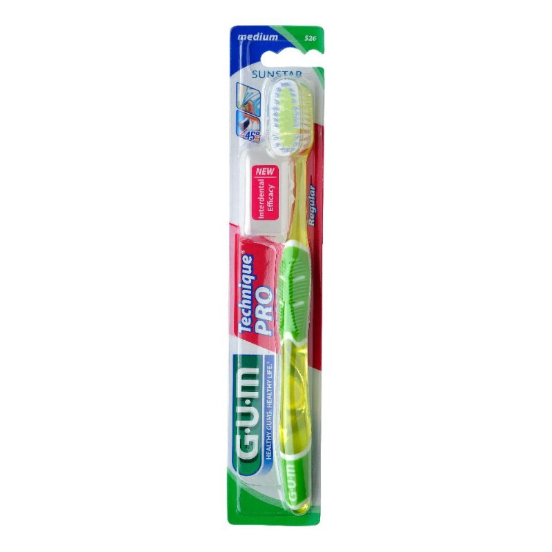 GUM Technique Pro 526 Spazzolino Medio Regular Igiene Dentale Quotidiana GUM Technique Pro 526 Spazzolino Medio Regular Igiene Dentale Quotidiana